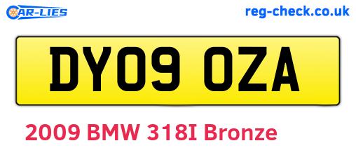 DY09OZA are the vehicle registration plates.