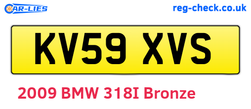 KV59XVS are the vehicle registration plates.