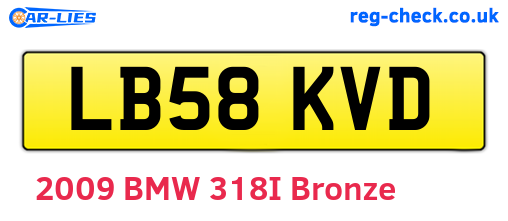 LB58KVD are the vehicle registration plates.