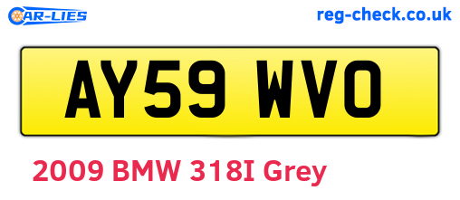 AY59WVO are the vehicle registration plates.