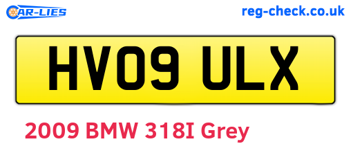 HV09ULX are the vehicle registration plates.