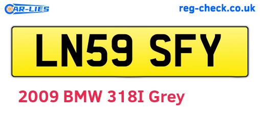 LN59SFY are the vehicle registration plates.