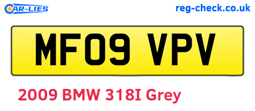 MF09VPV are the vehicle registration plates.