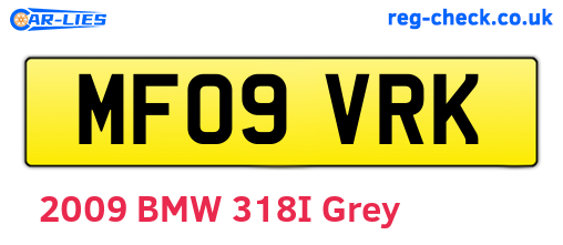 MF09VRK are the vehicle registration plates.