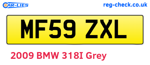 MF59ZXL are the vehicle registration plates.