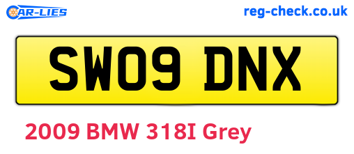 SW09DNX are the vehicle registration plates.