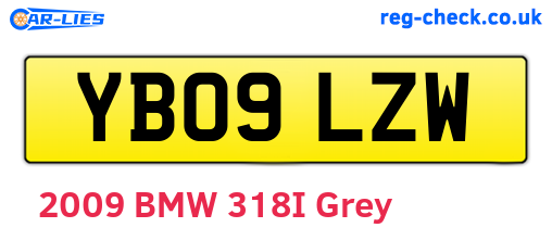 YB09LZW are the vehicle registration plates.