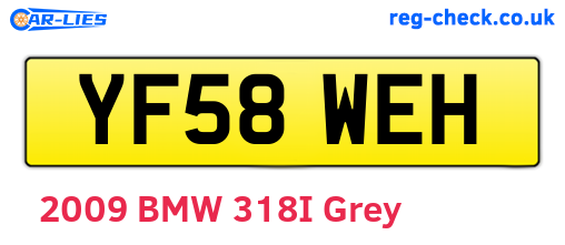 YF58WEH are the vehicle registration plates.