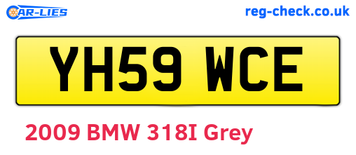 YH59WCE are the vehicle registration plates.