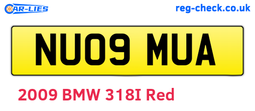 NU09MUA are the vehicle registration plates.