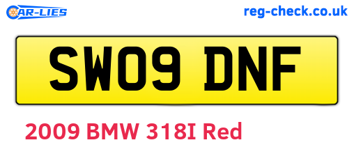 SW09DNF are the vehicle registration plates.