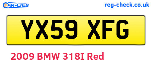 YX59XFG are the vehicle registration plates.