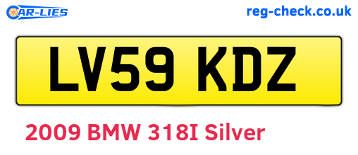 LV59KDZ are the vehicle registration plates.