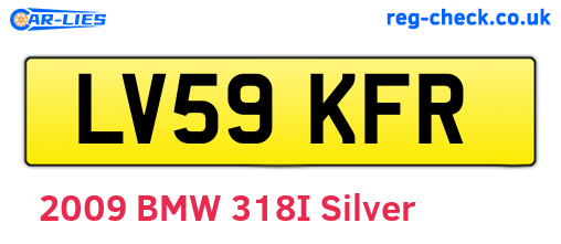 LV59KFR are the vehicle registration plates.