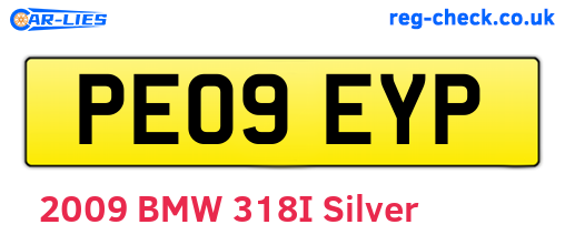 PE09EYP are the vehicle registration plates.