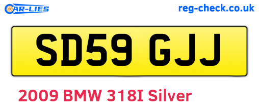 SD59GJJ are the vehicle registration plates.