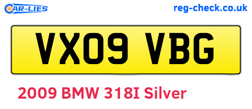 VX09VBG are the vehicle registration plates.