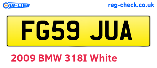 FG59JUA are the vehicle registration plates.