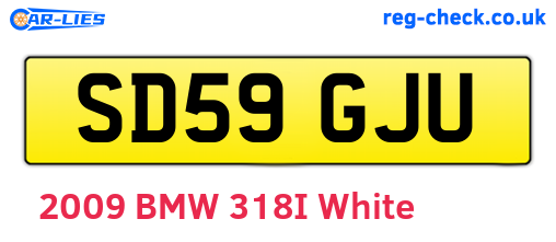 SD59GJU are the vehicle registration plates.