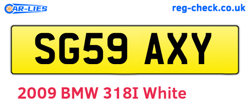 SG59AXY are the vehicle registration plates.