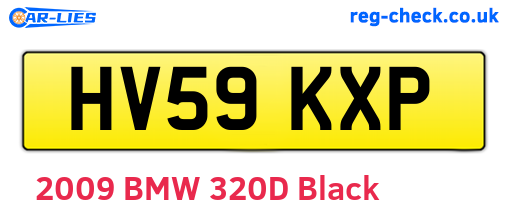 HV59KXP are the vehicle registration plates.