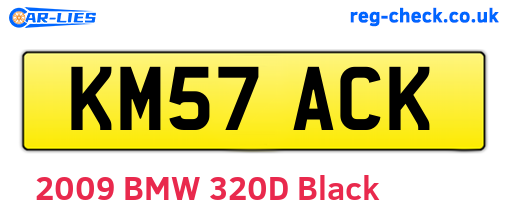 KM57ACK are the vehicle registration plates.