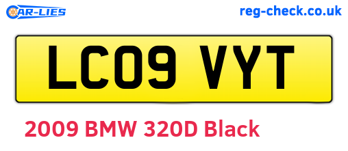LC09VYT are the vehicle registration plates.