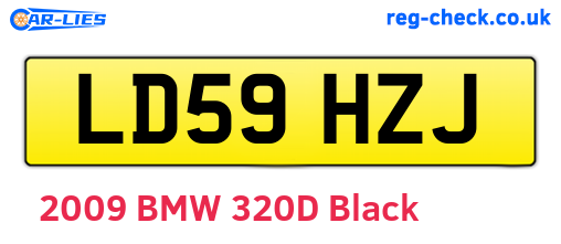 LD59HZJ are the vehicle registration plates.