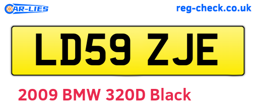 LD59ZJE are the vehicle registration plates.