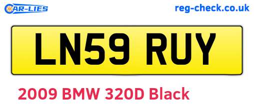 LN59RUY are the vehicle registration plates.