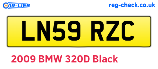 LN59RZC are the vehicle registration plates.