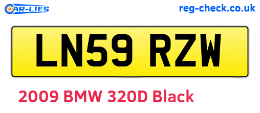 LN59RZW are the vehicle registration plates.