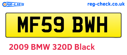 MF59BWH are the vehicle registration plates.