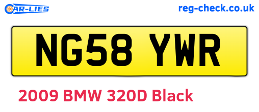 NG58YWR are the vehicle registration plates.