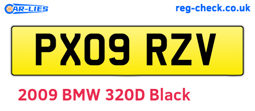 PX09RZV are the vehicle registration plates.