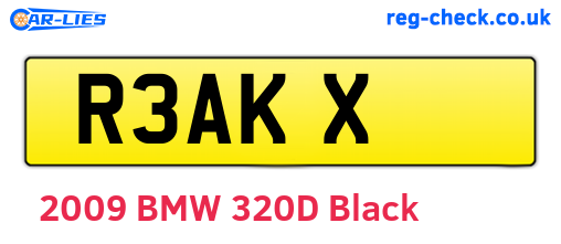 R3AKX are the vehicle registration plates.