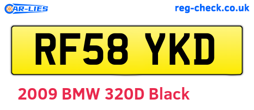RF58YKD are the vehicle registration plates.