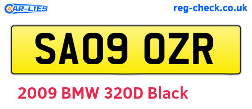 SA09OZR are the vehicle registration plates.