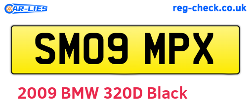 SM09MPX are the vehicle registration plates.