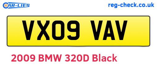 VX09VAV are the vehicle registration plates.