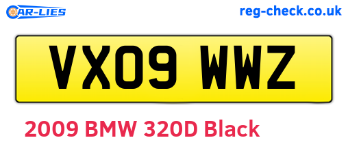 VX09WWZ are the vehicle registration plates.
