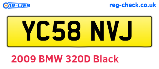 YC58NVJ are the vehicle registration plates.