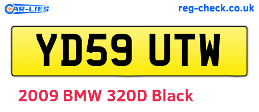 YD59UTW are the vehicle registration plates.
