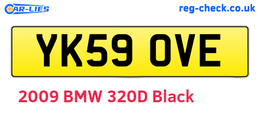 YK59OVE are the vehicle registration plates.