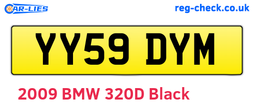 YY59DYM are the vehicle registration plates.
