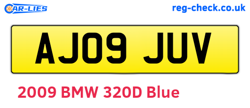 AJ09JUV are the vehicle registration plates.