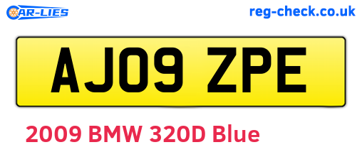 AJ09ZPE are the vehicle registration plates.