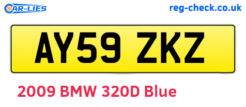AY59ZKZ are the vehicle registration plates.