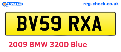 BV59RXA are the vehicle registration plates.