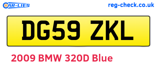 DG59ZKL are the vehicle registration plates.